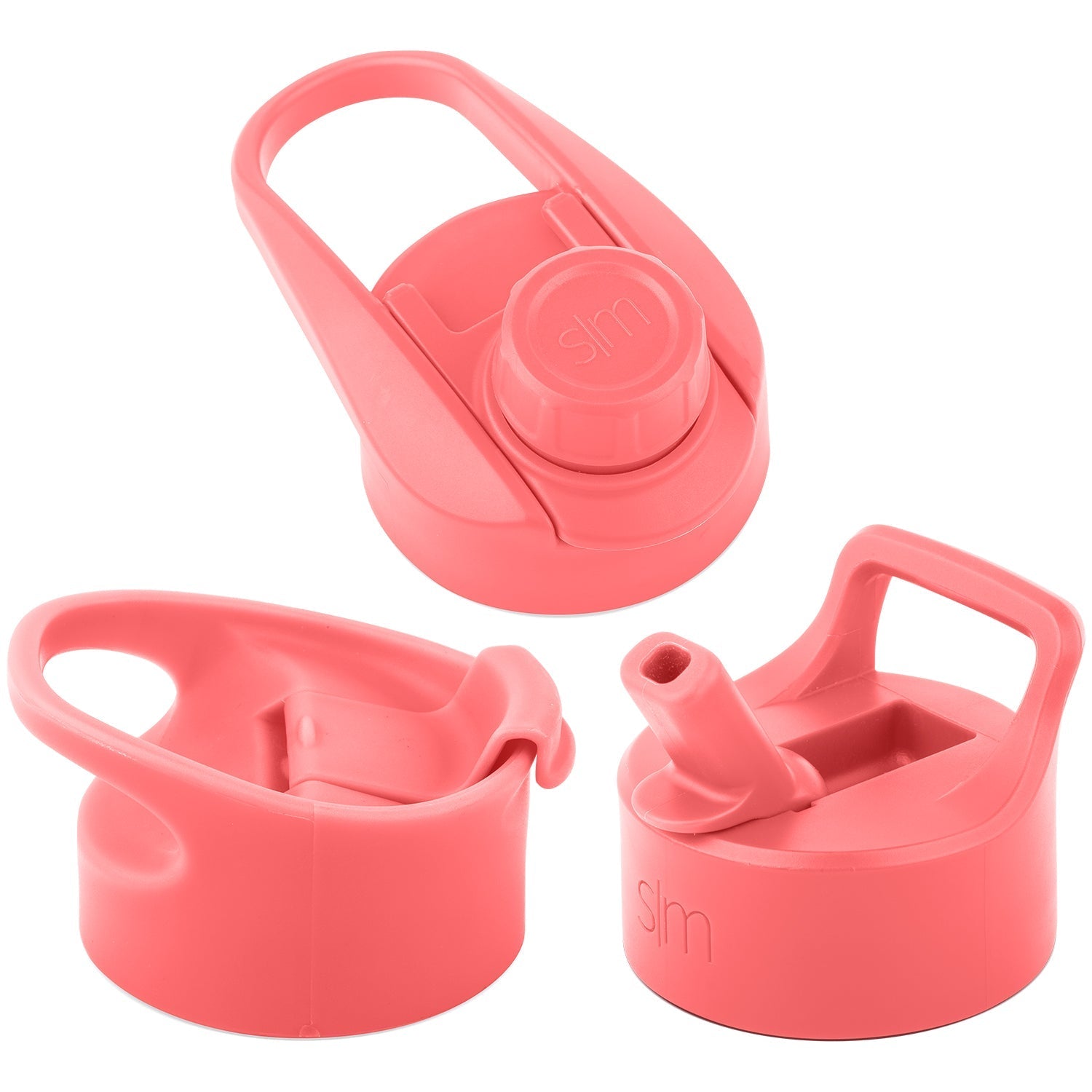 Summit Water Bottle Lid 3 Pack - Flip Lid with Handle, Insulated Straw Lid, and Insulated Chug Lid